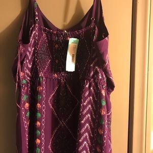 Floor length purple dress